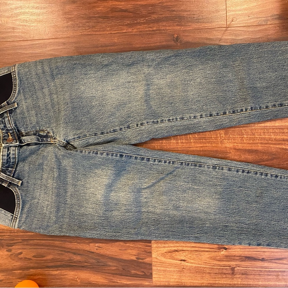 Womens Ingrid and Isabel Maternity Boyfriend style Blue Jeans sz 00 Excellent